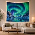 thumbnail image 1 of Framed Cute Animals with Stunning Nocturnal Aurora Borealis, Mystical Fantasy for Space Lovers, Galaxy Room Decor, Christmas Gift, Tapestry Wall Hanging for Bedroom and Dorm, 1 of 7
