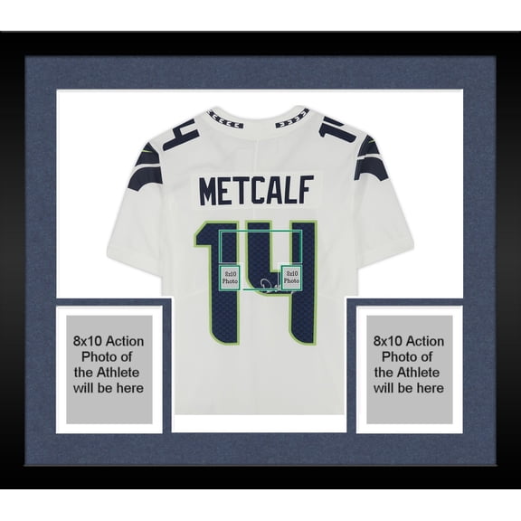 Framed DK Metcalf Seattle Seahawks Autographed White Limited Jersey - Fanatics Authentic Certified