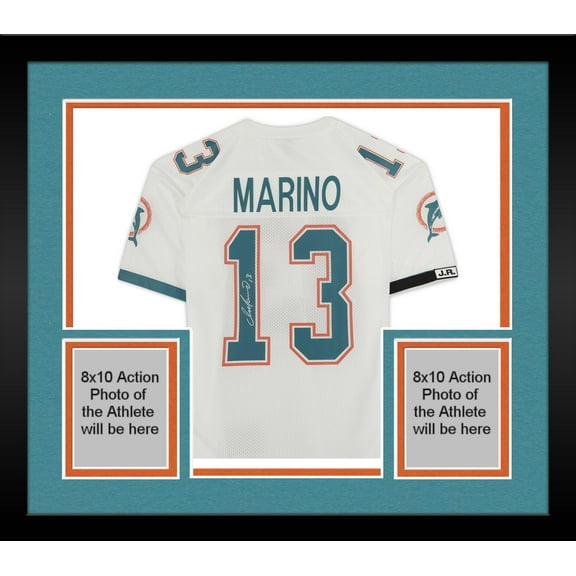 Framed Dan Marino Miami Dolphins Autographed Mitchell & Ness White Authentic Jersey - Fanatics Authentic Certified