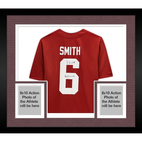 Framed Devonta Smith Alabama Crimson Tide Autographed Crimson Game Jersey with "Heisman 20" Inscription - Fanatics Authentic Certified