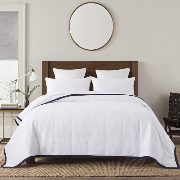 Framed Down Alternative Blanket - Full/Queen - Navy (276 C)