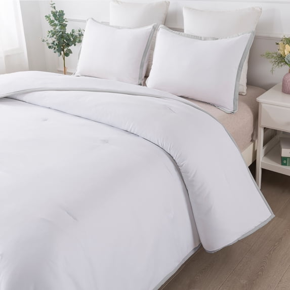 "Framed Down Alternative Comforter Set - King - Glacier Grey"