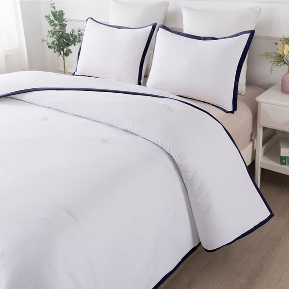 "Framed Down Alternative Comforter Set - King - Navy (276 C)"