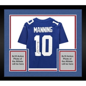 Framed Eli Manning New York Giants Autographed Blue Limited Jersey - Fanatics Authentic Certified