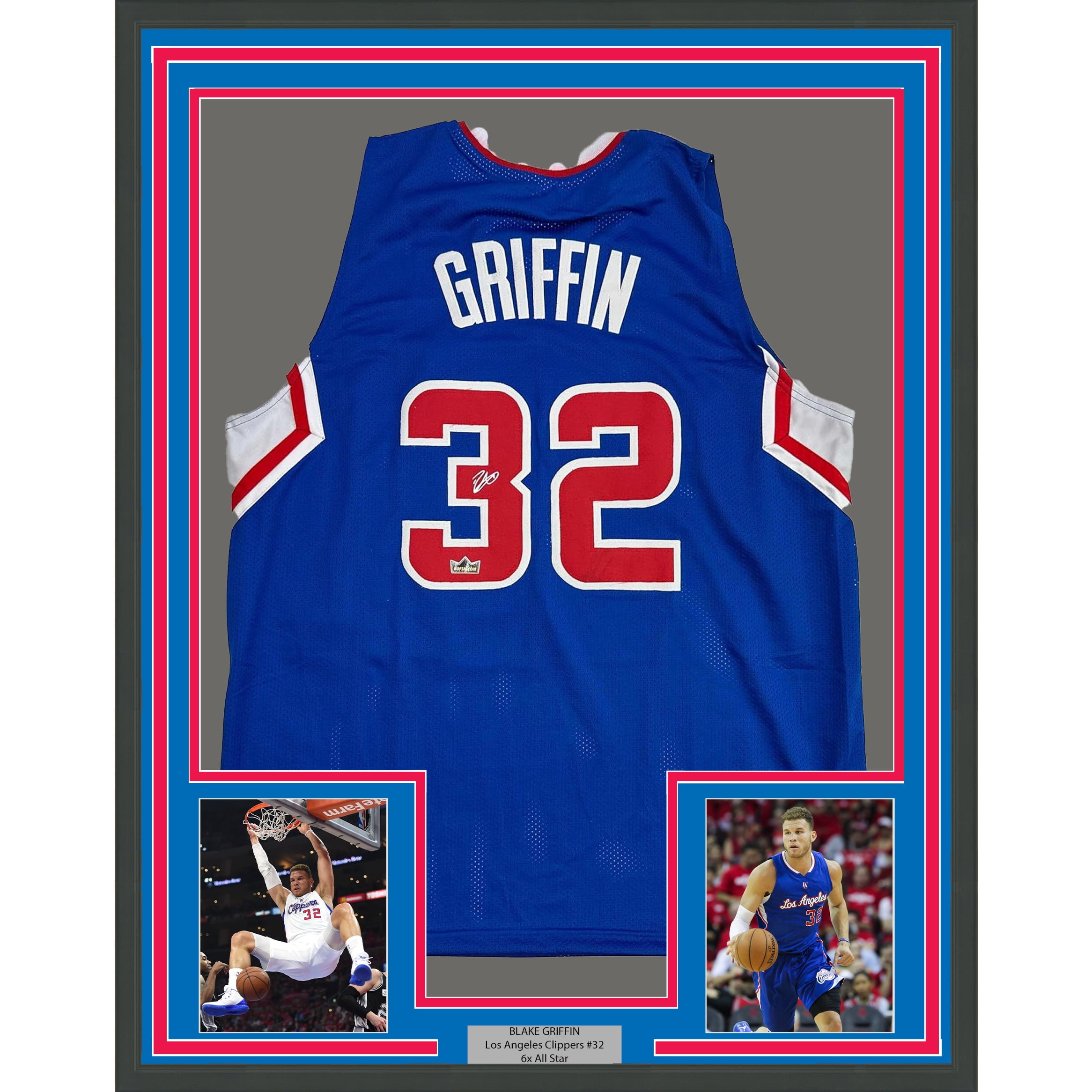 Framed Facsimile Autographed Blake Griffin 35x39 Los Angeles LA