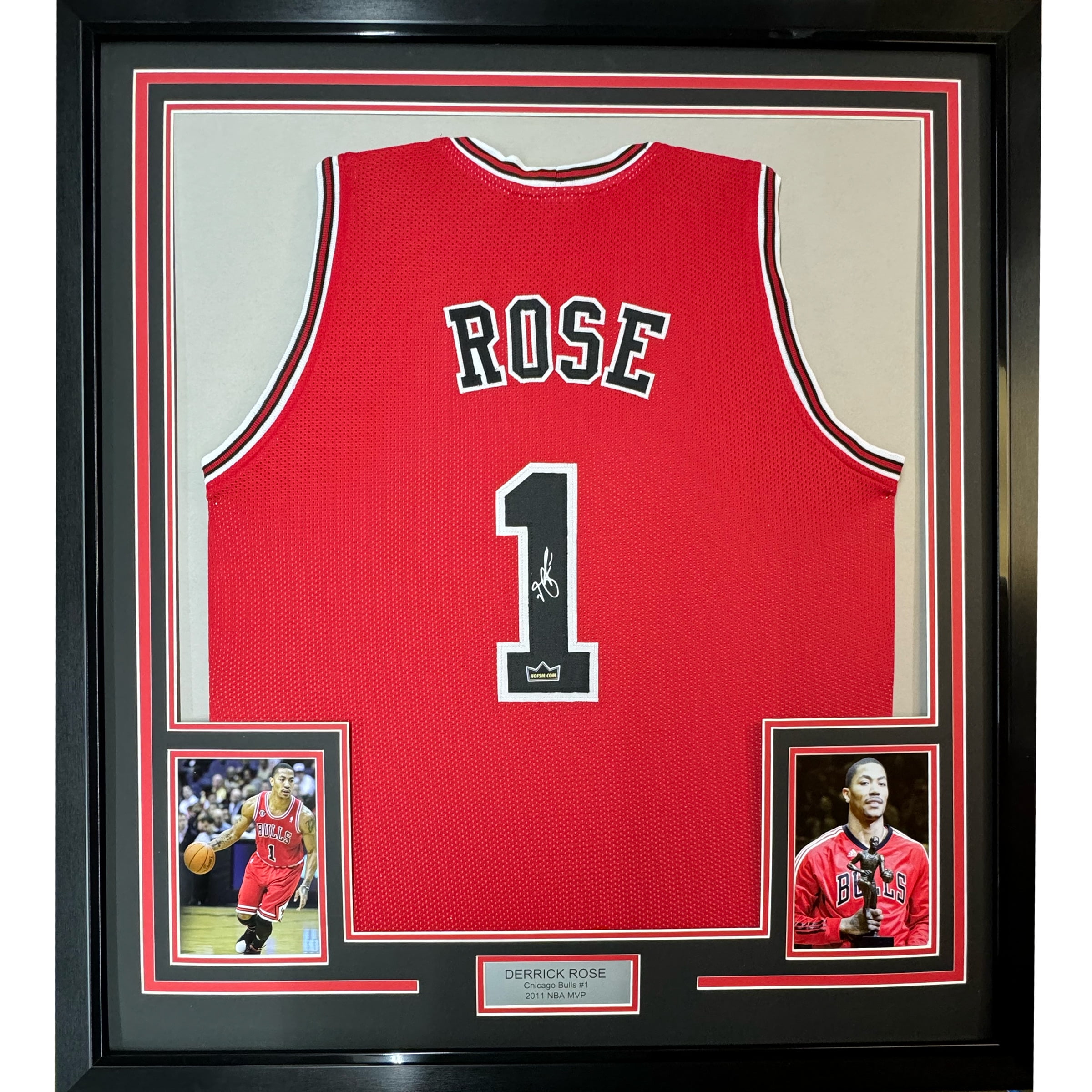 derrick rose autographed basketball