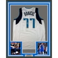 thumbnail image 1 of Framed Facsimile Autographed Luka Doncic 35x39 Dallas White Reprint Laser Auto Basketball Jersey, 1 of 2
