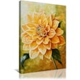 thumbnail image 1 of Framed Flower Canvas Print Rustic Creamy Yellow Wood Grain Room Decor White Jasmine and Rusty Watering Cans Painting for Living Room Bedroom Home Decor Ready to Hang 12x16in, 1 of 7