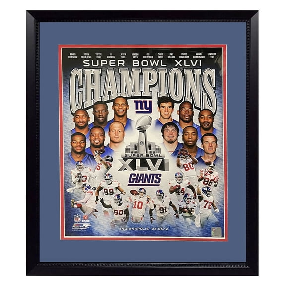 Framed Football and basketball Prints 20x24 (Ny Giants Superbowl XLVI Win)