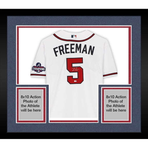 Framed Freddie Freeman Atlanta Braves Autographed Authentic 2021 World Series Patch Jersey - Fanatics Authentic Certified