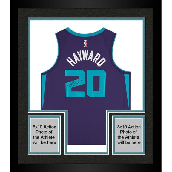 Framed Gordon Hayward Charlotte Hornets Autographed Purple Jordan Brand Swingman Jersey - Fanatics Authentic Certified