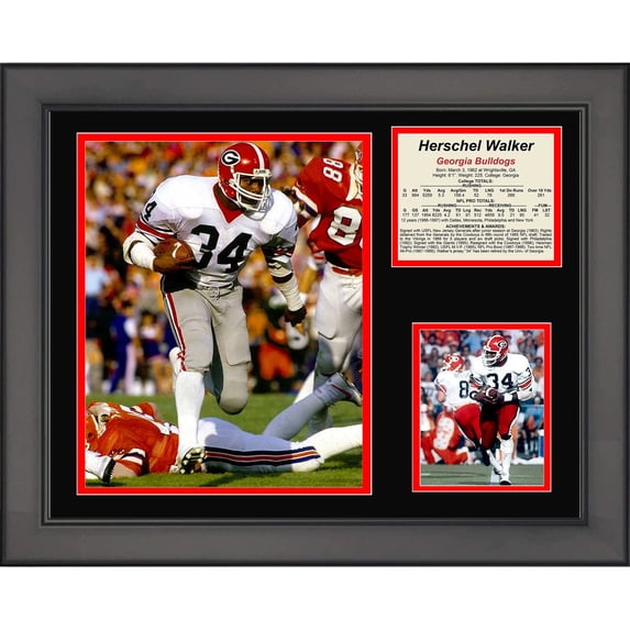 Framed Herschel Walker Georgia Bulldogs College Football 11"x14" Three Photo Collage