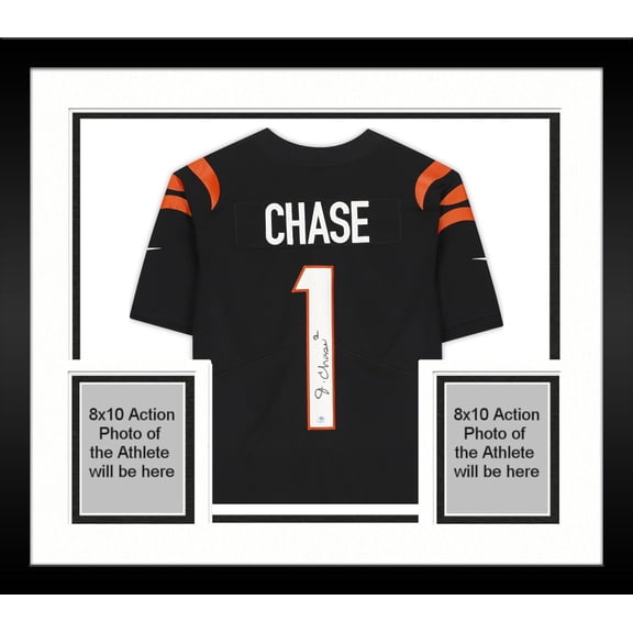 Framed Ja'Marr Chase Cincinnati Bengals Autographed Black Limited Jersey - Fanatics Authentic Certified