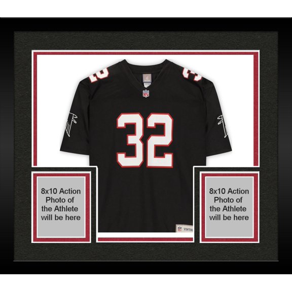 Framed Jamal Anderson Atlanta Falcons Autographed Black Proline Jersey - Fanatics Authentic Certified