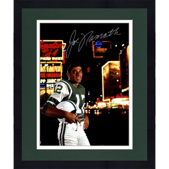 Framed Joe Namath New York Jets Autographed 16" x 20" Broadway Photograph - Fanatics Authentic Certified