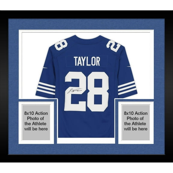 Framed Jonathan Taylor Indianapolis Colts Autographed Blue Alternate Limited Jersey - Fanatics Authentic Certified