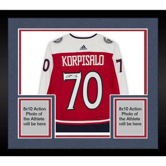 Framed Joonas Korpisalo Columbus Blue Jackets Autographed Adidas 2020-21 Reverse Retro Authentic Jersey - Fanatics Authentic Certified