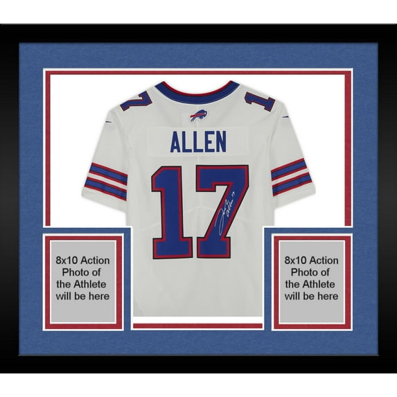 Framed Josh Allen Buffalo Bills Autographed White Limited Jersey - Fanatics Authentic Certified