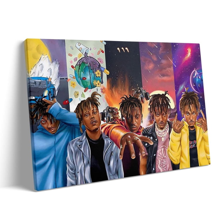 Framed Juice WRLD Legends Never Die Canvas Art, Fighting Demons