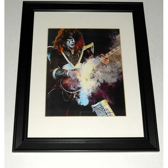 Framed Kiss Ace Frehley Guitar Smoking 1976 Destroyer Tour 13" by 16"