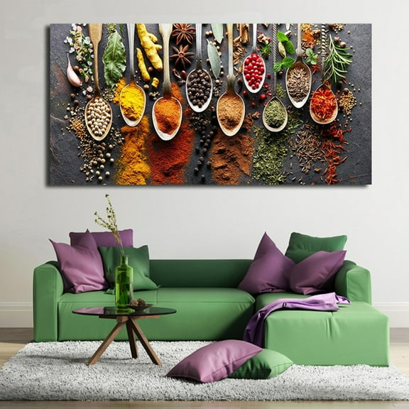 Framed Kitchen Spice Mural Painting Modern Wall Decoration Wall Painting