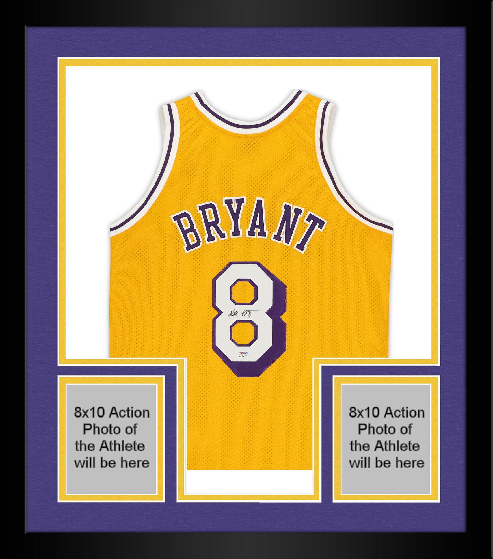 Kobe Bryant Autographed and Framed Purple Lakers Jersey