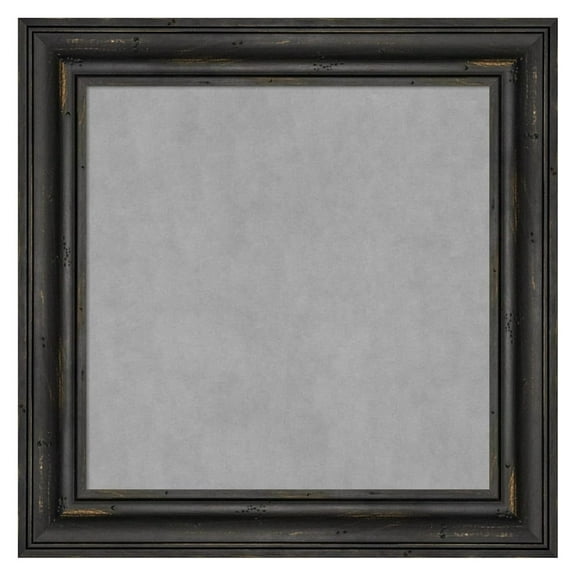 Framed Magnetic Board (15 x 15) Rustic Pine Black Narrow Magnet Board, X-Small Magnetic Bulletin Board for Office Decor, Mudroom, Kitchen or Organization Drop Zone from , USA