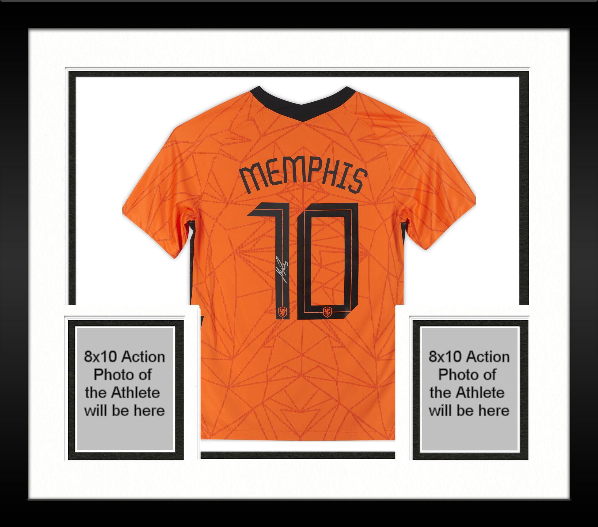 Framed Memphis Depay Netherlands National Team Autographed 2020-21