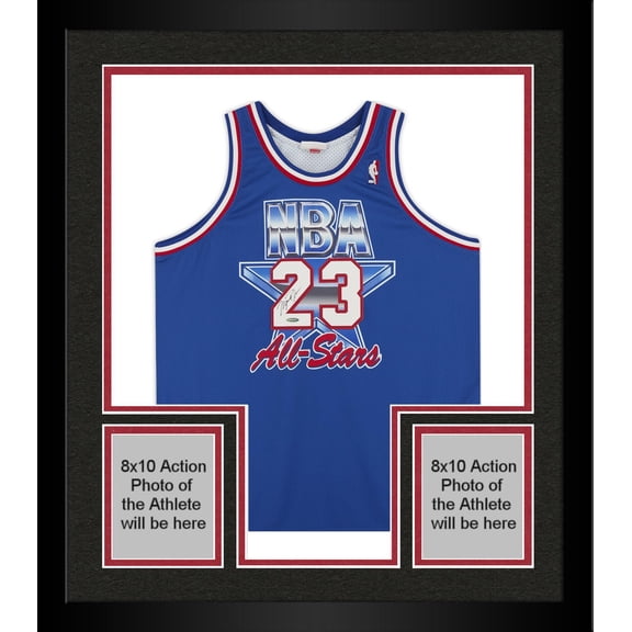 Framed Michael Jordan Chicago Bulls Autographed Mitchell & Ness Blue 1993 NBA All-Star Game Jersey - Upper Deck - Fanatics Authentic Certified