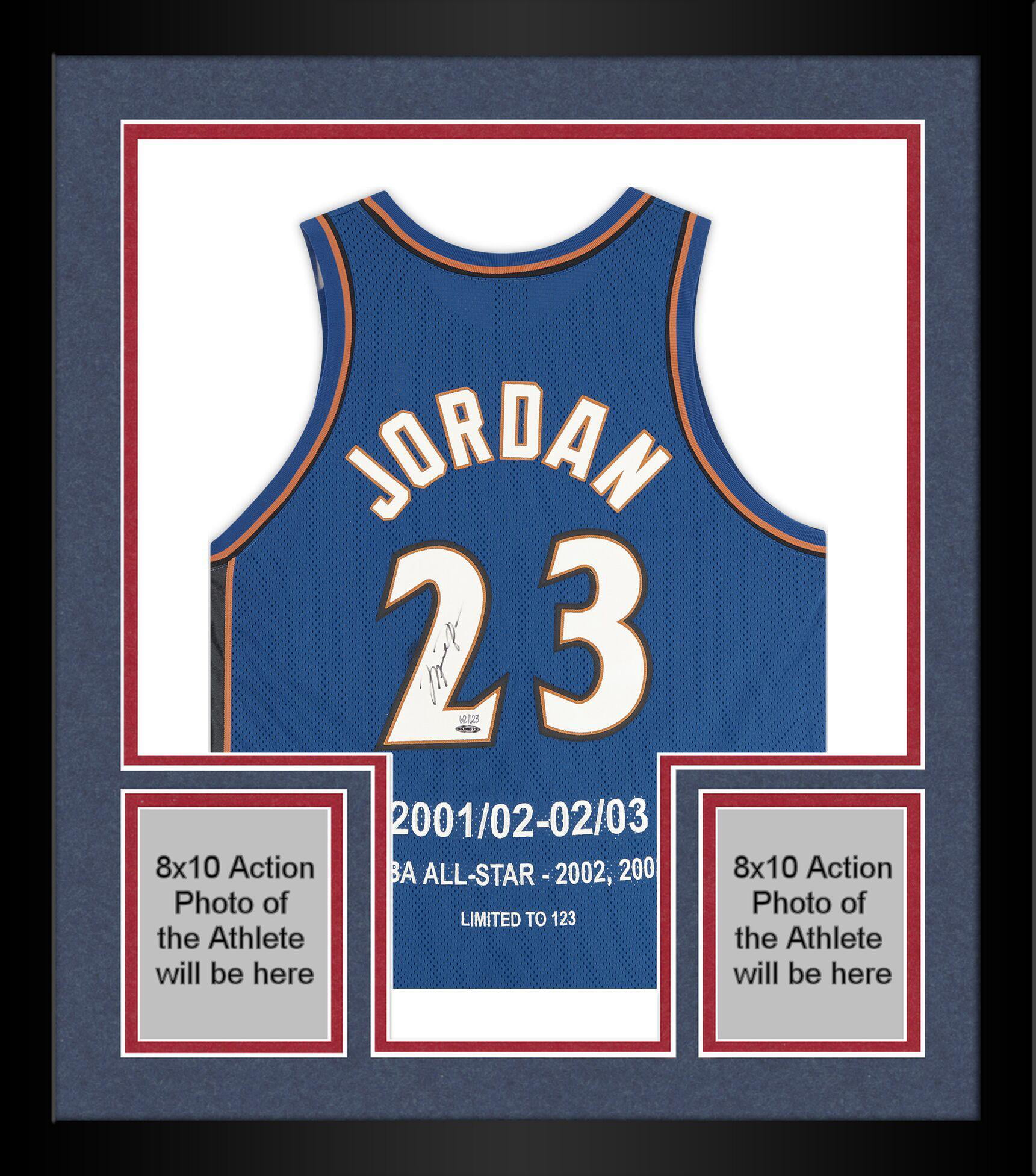 Michael Jordan Washington Wizards Upper Deck Autographed Blue Art