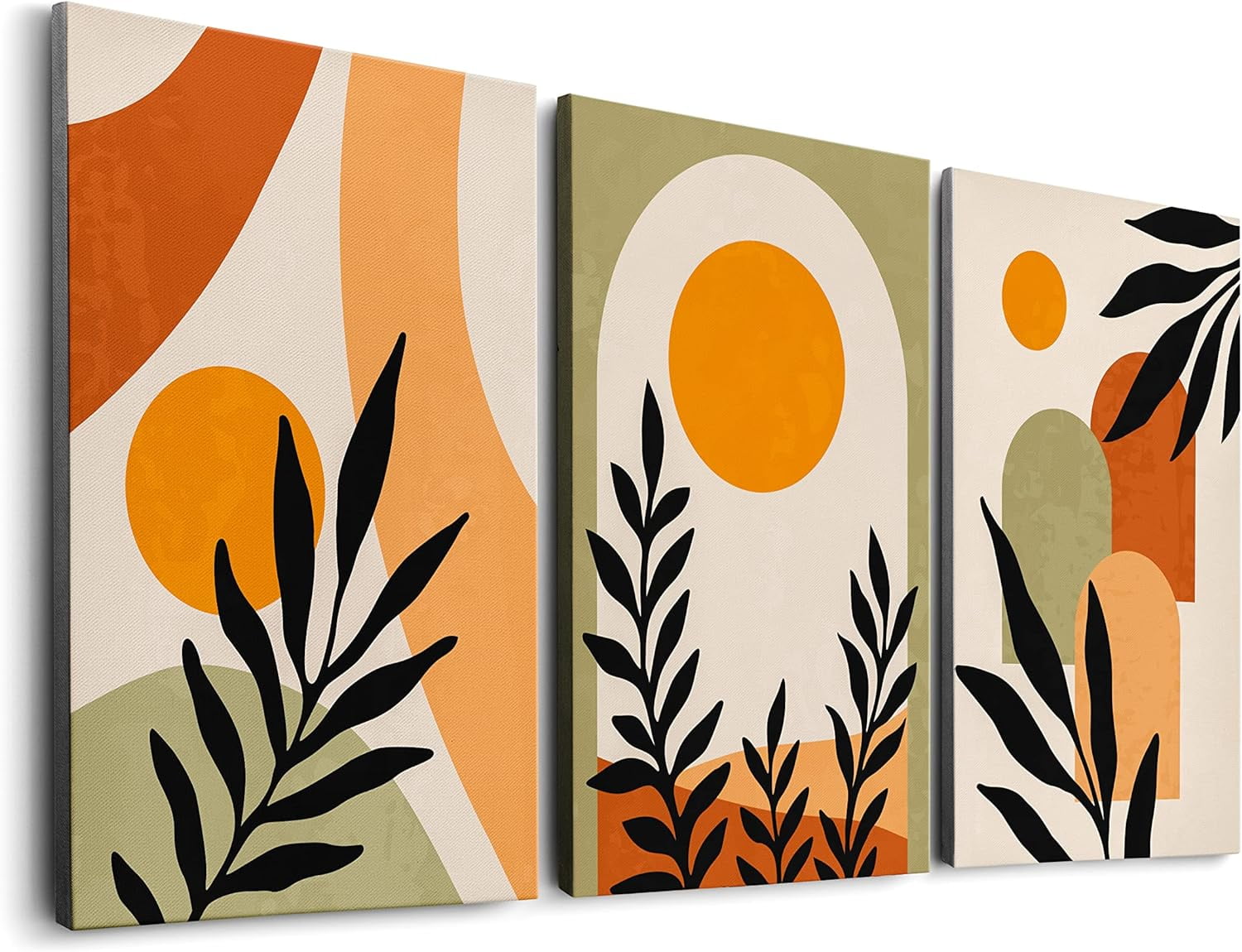 Photo inspiration: Fresh Look at Framed Mid Century Boho Terracotta Modern Canvas Wall Art Trio