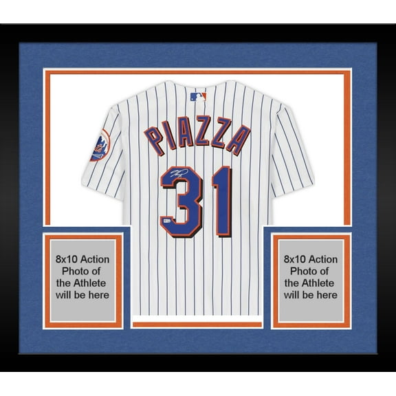 Framed Mike Piazza New York Mets Autographed Mitchell and Ness Pinstripe Authentic Jersey - Fanatics Authentic Certified