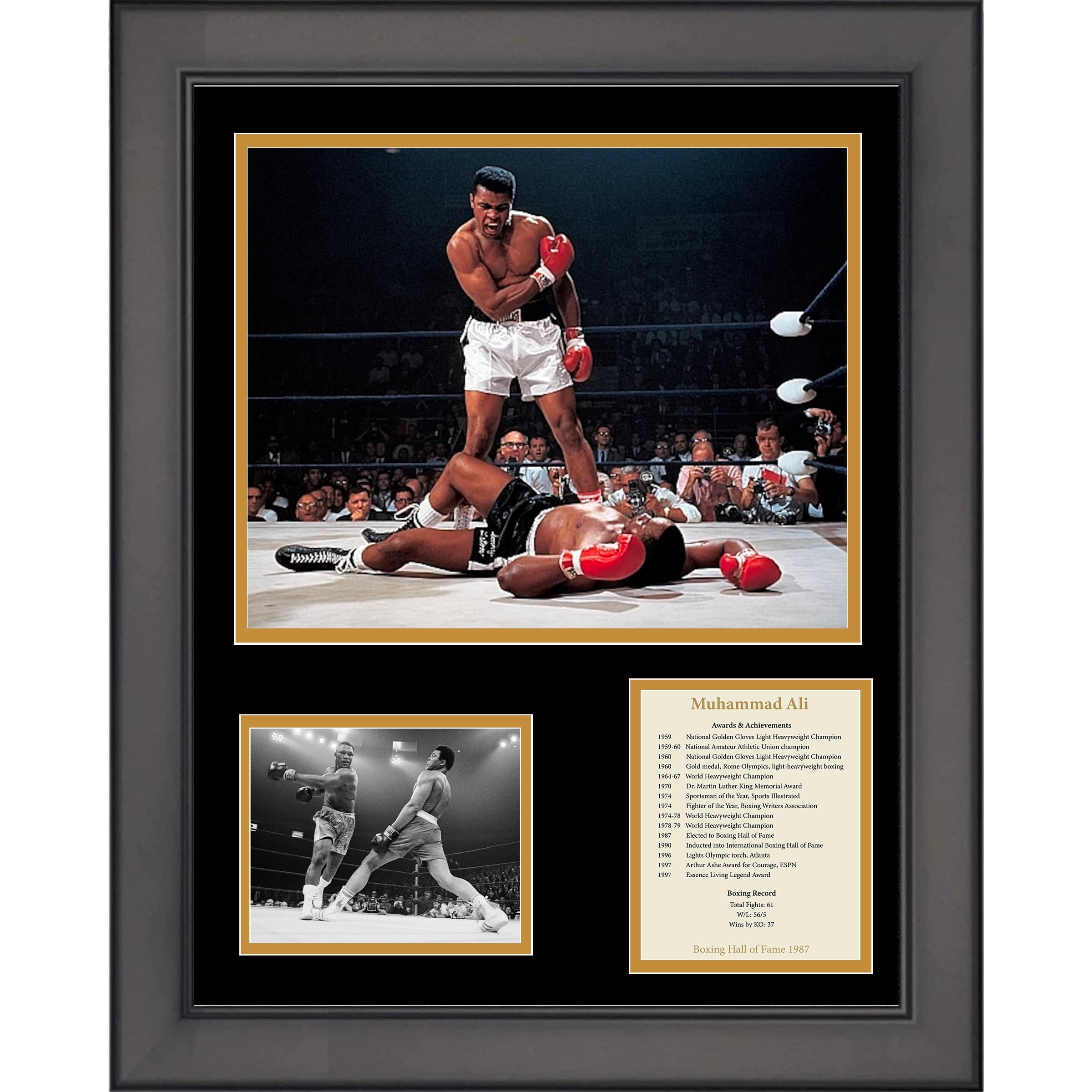 Ali Collage Framed Muhammad Ali Hall of Fame Boxing 11
