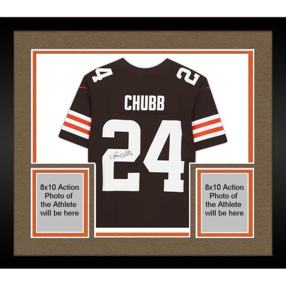 Framed Nick Chubb Cleveland Browns Autographed Brown Limited Jersey - Fanatics Authentic Certified