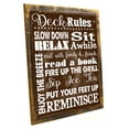 thumbnail image 1 of Framed, Outdoor Deck Rules Rules 9"x12" Metal Sign, Wall Decor for Kitchen and Dinning Room, Hand-Crafted from reclaimed materials, 1 of 3