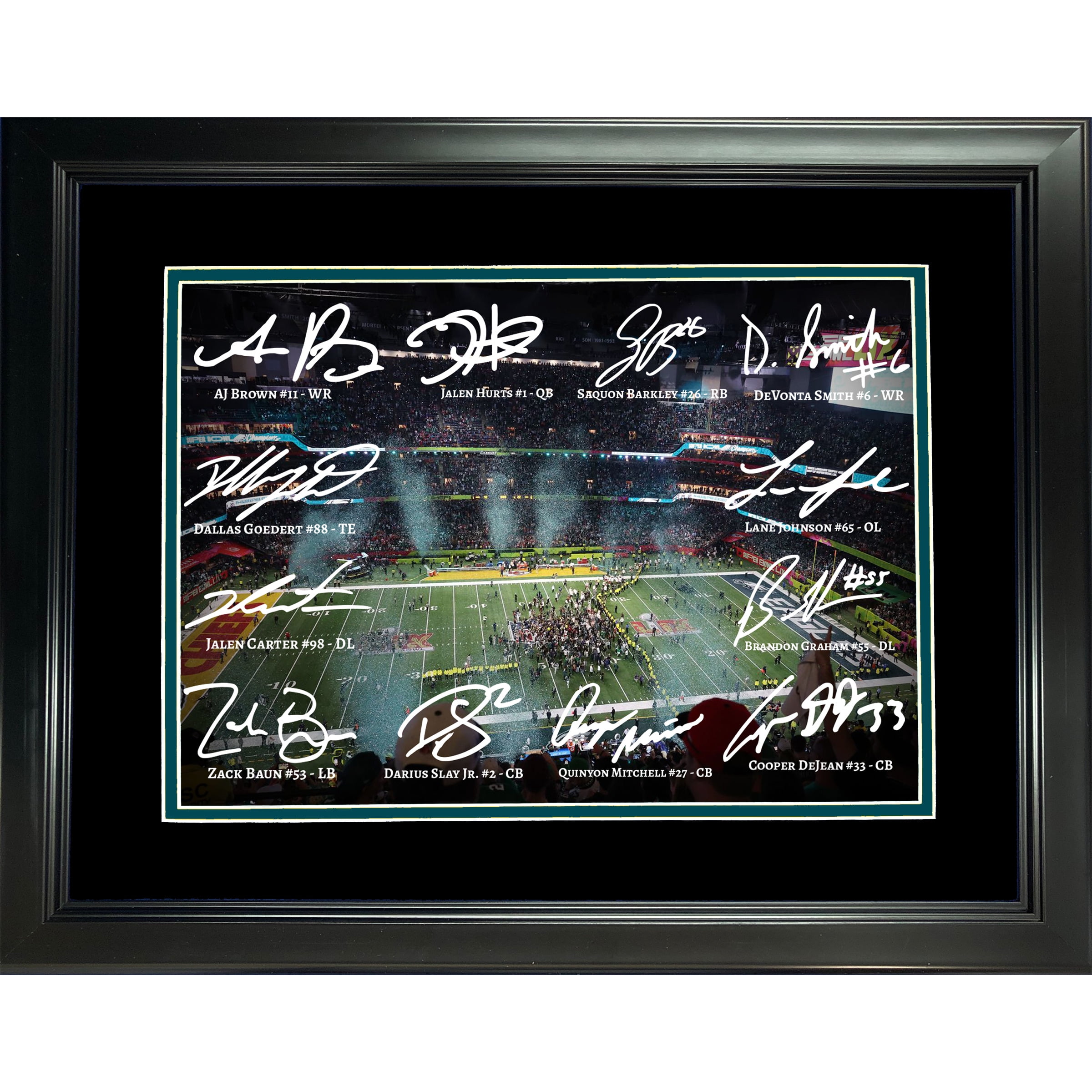 Framed Philadelphia Eagles Super Bowl LIX 59 Champions Facsimile ...