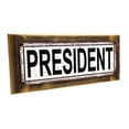 thumbnail image 1 of Framed President 4"x12" Metal Sign, Wall Décor for Home and Office, 1 of 4