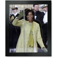 thumbnail image 1 of Framed Print: 2009 Inaugural Parade. Michelle Obama Waves At Crowd In The Parade, 1 of 3