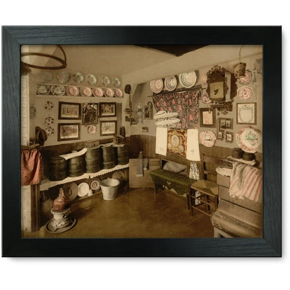 Framed Print: A House, Interior, Marken Island, Holland, circa 1890