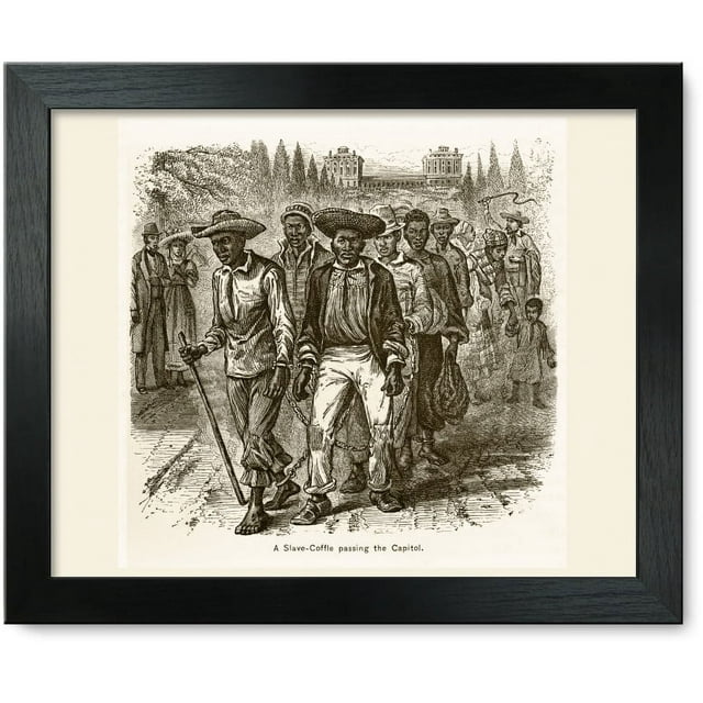 Framed Print: A Slave-Coffle Passing The Capitol, circa 1876