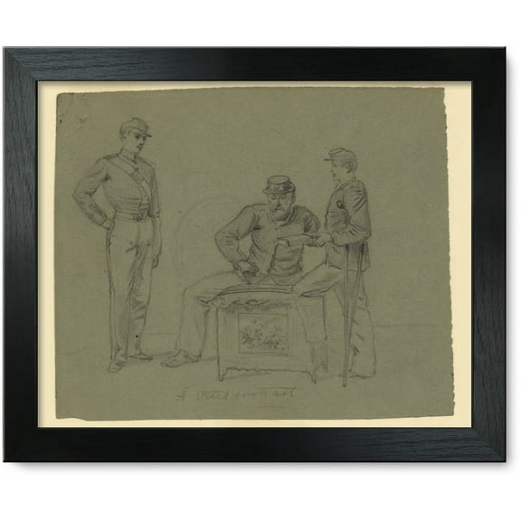 Framed Print: A Street Contrast, circa 1860