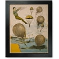 thumbnail image 1 of Framed Print: Aerial Balloon Performance With Tents And Audience Below, circa 1870, 1 of 3