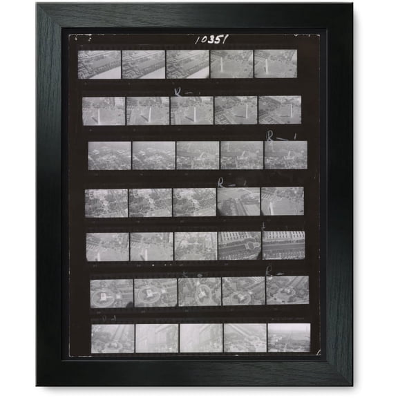 Framed Print: Aerial Views Of Washington, D.C., And The Civil Rights March, Shots