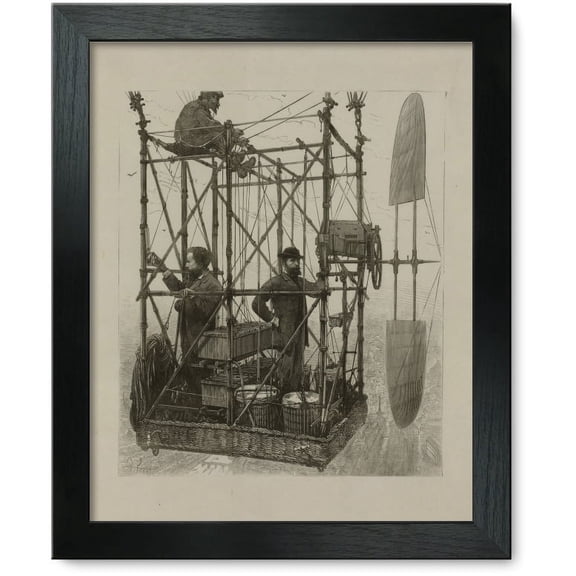 Framed Print: Albert Tissandier (Left), Gaston Tissandier (Right), And An