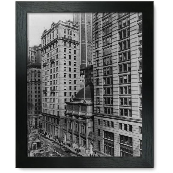 Framed Print: American Exchange National Bank And 5th Av., 1913