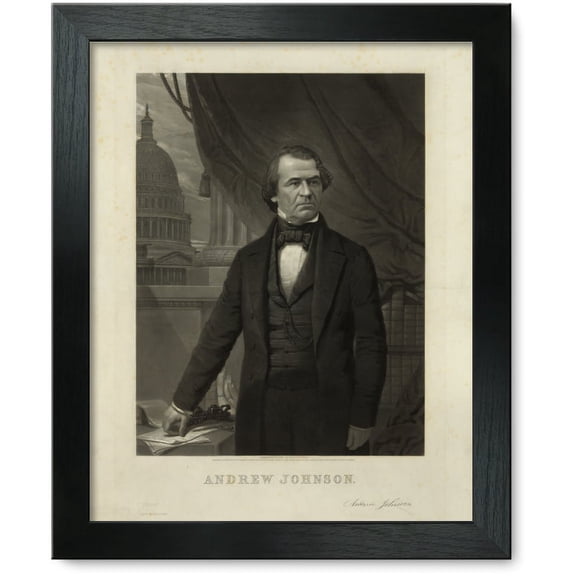 Framed Print: Andrew Johnson, 1865