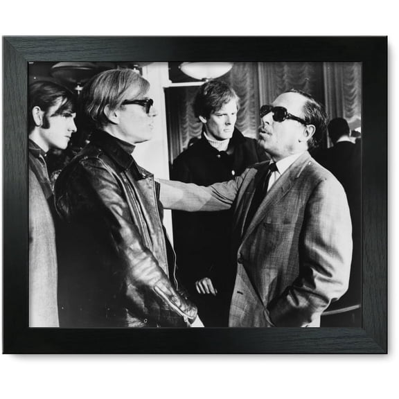 Framed Print: Andy Warhol (Left) And Tennessee Williams (Right) Talking On The