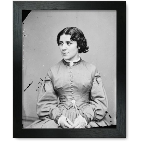 Framed Print: Anna E. Dickinson, circa 1855