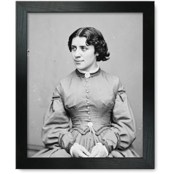 Framed Print: Anna E. Dickinson, circa 1855