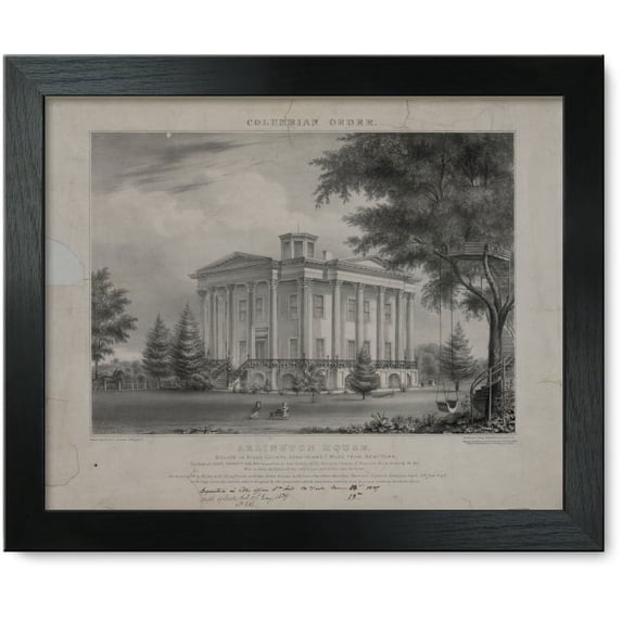 Framed Print: Arlington House. Situate In Kings County, Long Island, 7 Miles From